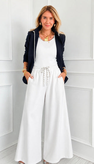 Caroline Italian Pant- White