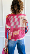 Carousel Dreams Italian St Tropez Knit- Fuchsia-140 Sweaters-SORPRESA-Coastal Bloom Boutique, find the trendiest versions of the popular styles and looks Located in Indialantic, FL