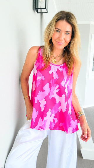 Casual Camo Sleeveless Italian Tank