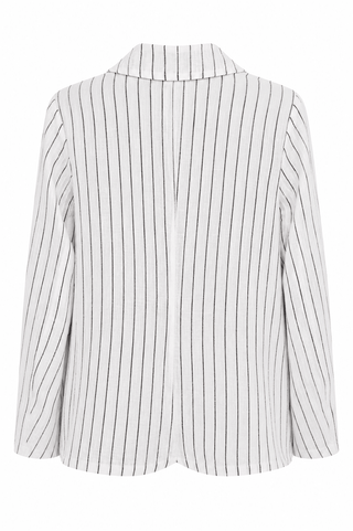 Casual Lines Italian Linen Blazer- White/Black