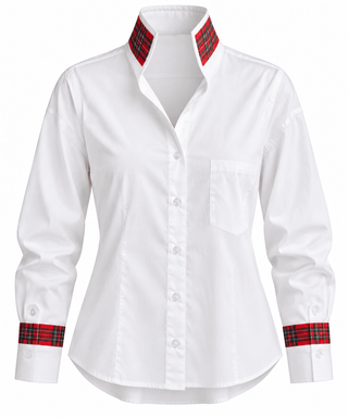 CB Custom - Bougie Never Back Down Tiger Blouse - White