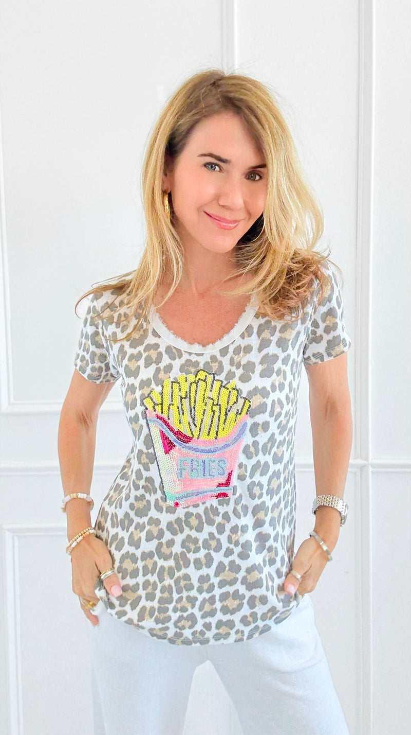 CB Custom - Fry-Day Forever Italian Top-110 short Sleeve Top-Italianissimo / Holly-Coastal Bloom Boutique, find the trendiest versions of the popular styles and looks Located in Indialantic, FL