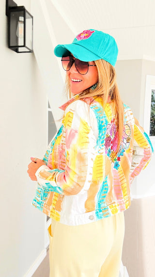 CB Custom - Painted Paradise Denim Jacket