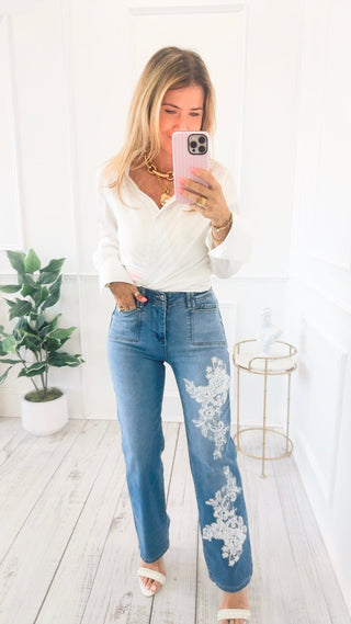 CB Custom - Romantic Lace Denim Pant