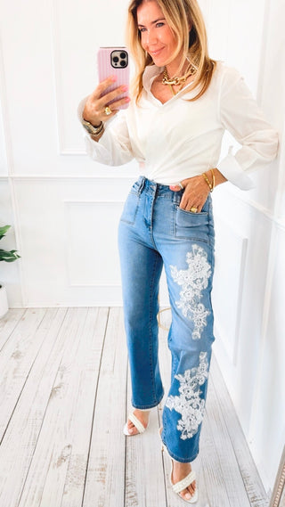 CB Custom - Romantic Lace Denim Pant