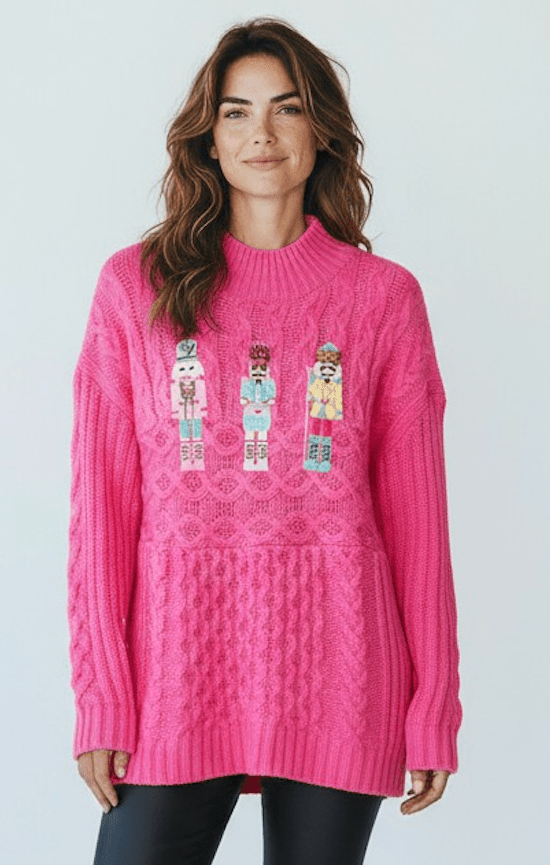 CB CUSTOM - Sugarplum Soldiers Knit Sweater-140 Sweaters-Rousseau / Holly-Coastal Bloom Boutique, find the trendiest versions of the popular styles and looks Located in Indialantic, FL