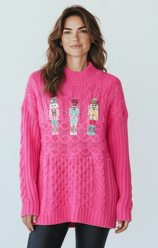 CB CUSTOM - Sugarplum Soldiers Knit Sweater-140 Sweaters-Rousseau / Holly-Coastal Bloom Boutique, find the trendiest versions of the popular styles and looks Located in Indialantic, FL
