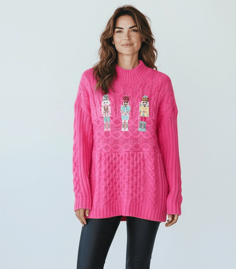 CB CUSTOM - Sugarplum Soldiers Knit Sweater-140 Sweaters-Rousseau / Holly-Coastal Bloom Boutique, find the trendiest versions of the popular styles and looks Located in Indialantic, FL