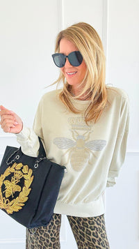 CB Custom - The Royal Hive Sweatshirt-130 Long Sleeve Tops-Blu Pepper / Holly-Coastal Bloom Boutique, find the trendiest versions of the popular styles and looks Located in Indialantic, FL