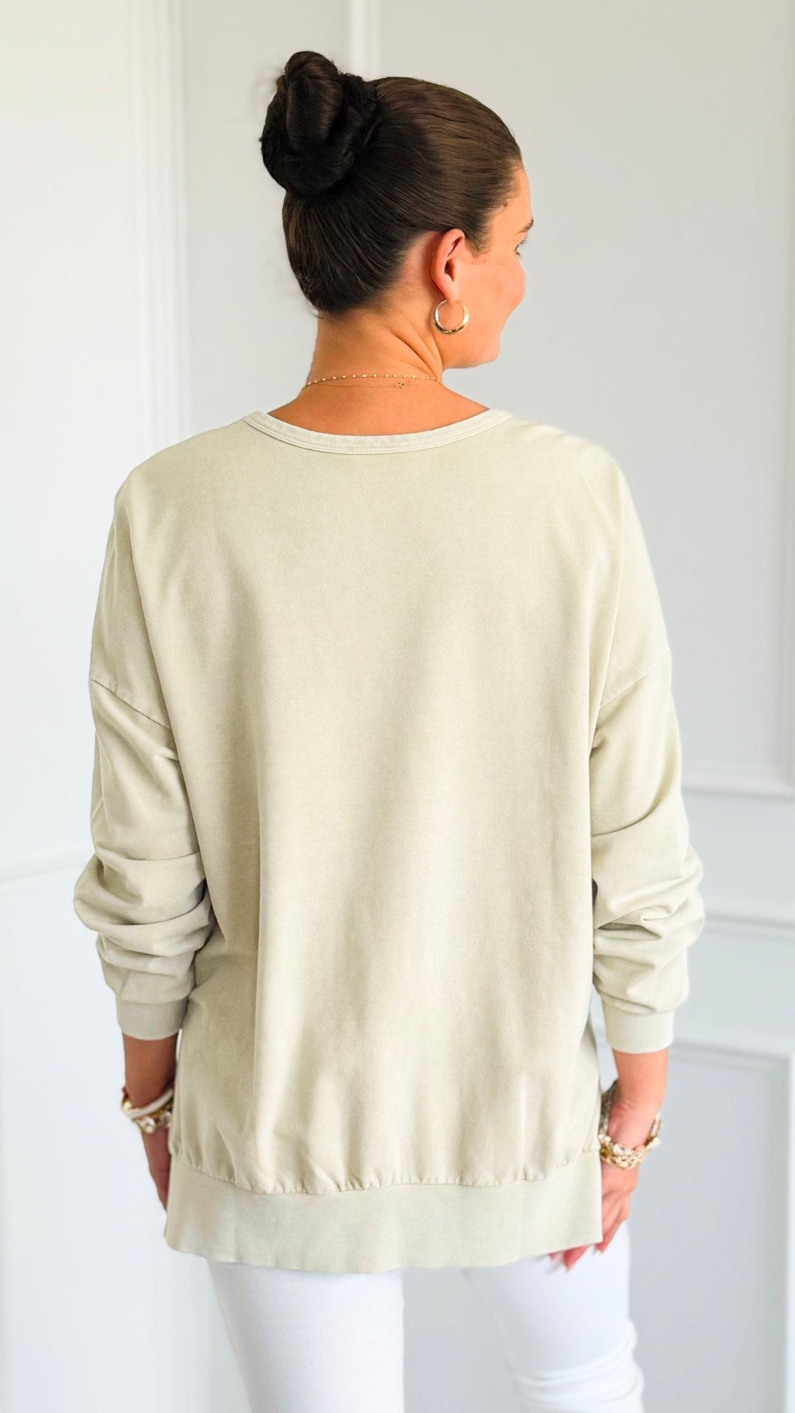 CB Custom - The Royal Hive Sweatshirt-130 Long Sleeve Tops-Blu Pepper / Holly-Coastal Bloom Boutique, find the trendiest versions of the popular styles and looks Located in Indialantic, FL