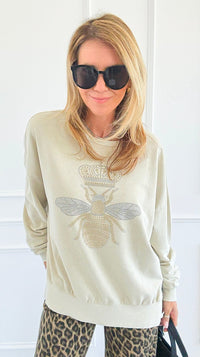 CB Custom - The Royal Hive Sweatshirt-130 Long Sleeve Tops-Blu Pepper / Holly-Coastal Bloom Boutique, find the trendiest versions of the popular styles and looks Located in Indialantic, FL