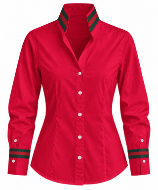 CB Custom - Wrapped in Tradition Italian Blouse - Red