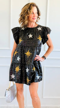 Celestial Luxe Sequin Mini Dress-200 Dresses/Jumpsuits/Rompers-Rousseau-Coastal Bloom Boutique, find the trendiest versions of the popular styles and looks Located in Indialantic, FL