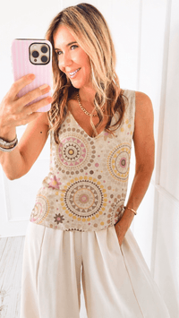Champagne Coast Sleeveless St Tropez Knit Top