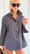 Charmed Checked Italian Woven Top-110 Long Sleeve Tops-TATTOO Z-Coastal Bloom Boutique, find the trendiest versions of the popular styles and looks Located in Indialantic, FL