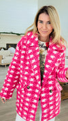 Checkmate Charm Coat-160 Jackets-Active Basic-Coastal Bloom Boutique, find the trendiest versions of the popular styles and looks Located in Indialantic, FL