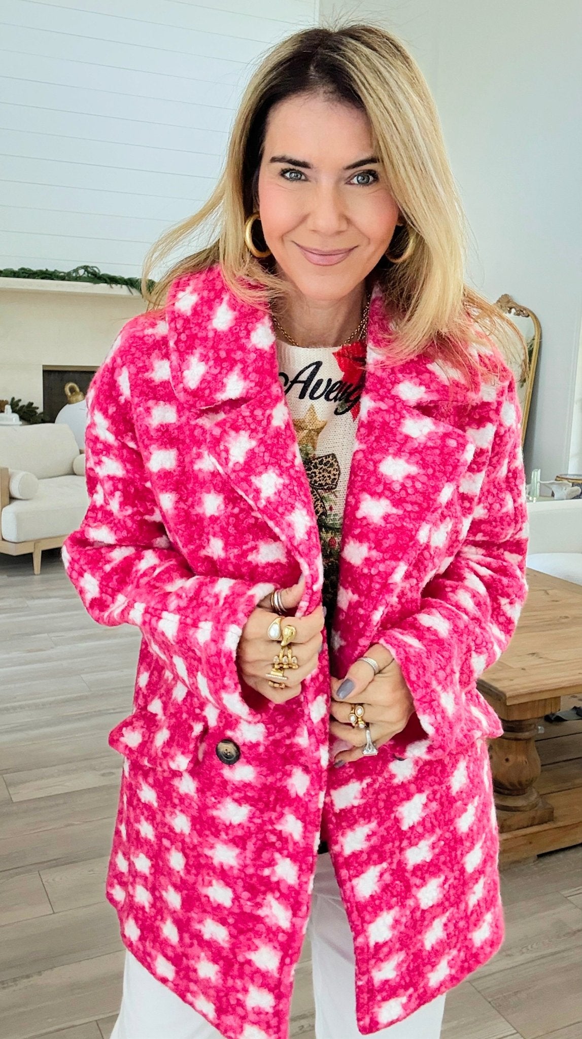 Checkmate Charm Coat-160 Jackets-Active Basic-Coastal Bloom Boutique, find the trendiest versions of the popular styles and looks Located in Indialantic, FL