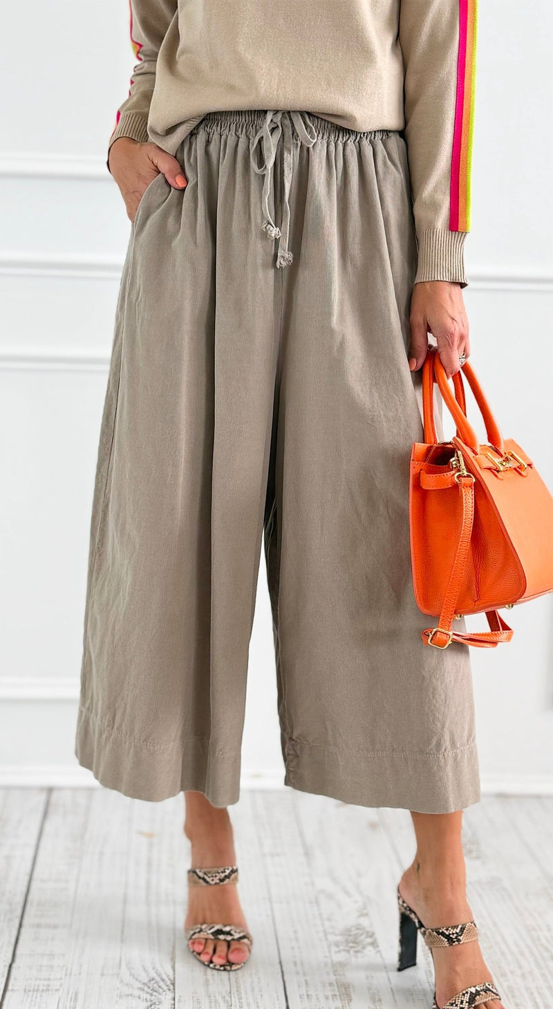 Chic Corduroy Italian Pant- Taupe-100 Pants-AZUL MONACO-Coastal Bloom Boutique, find the trendiest versions of the popular styles and looks Located in Indialantic, FL