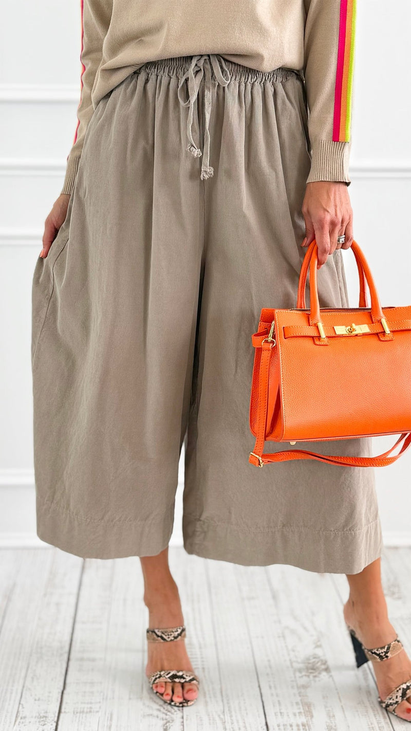 Chic Corduroy Italian Pant- Taupe-100 Pants-AZUL MONACO-Coastal Bloom Boutique, find the trendiest versions of the popular styles and looks Located in Indialantic, FL