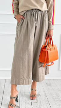 Chic Corduroy Italian Pant- Taupe-100 Pants-AZUL MONACO-Coastal Bloom Boutique, find the trendiest versions of the popular styles and looks Located in Indialantic, FL