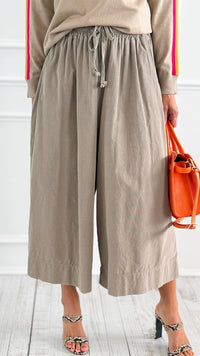 Chic Corduroy Italian Pant- Taupe-100 Pants-AZUL MONACO-Coastal Bloom Boutique, find the trendiest versions of the popular styles and looks Located in Indialantic, FL