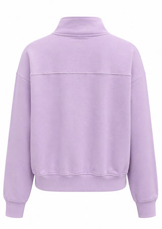Chic Quarter-Zip Sweatshirt - Lilac