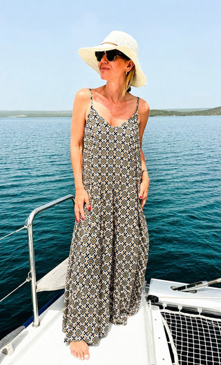 Citrus Grove Italian Sleeveless Dress