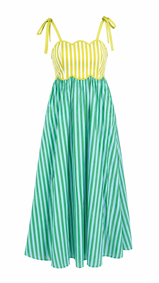 Citrus Stripe Midi Dress
