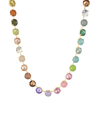 City Light Big Round Stone Tennis Necklace - Blushed Multi