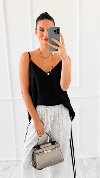 City Lights Italian Tank Top - Black