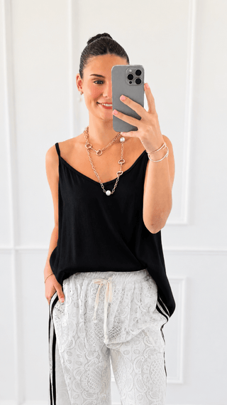City Lights Italian Tank Top - Black