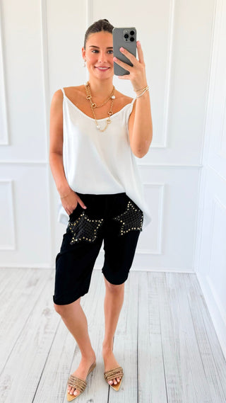 City Lights Italian Tank Top - White