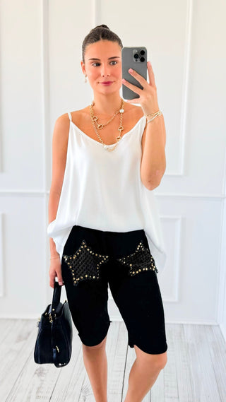 City Lights Italian Tank Top - White