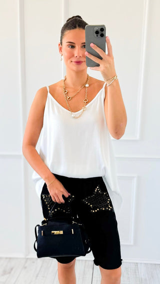 City Lights Italian Tank Top - White
