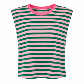 City Lights Rhinestone Sleeveless Italian Top - Pink