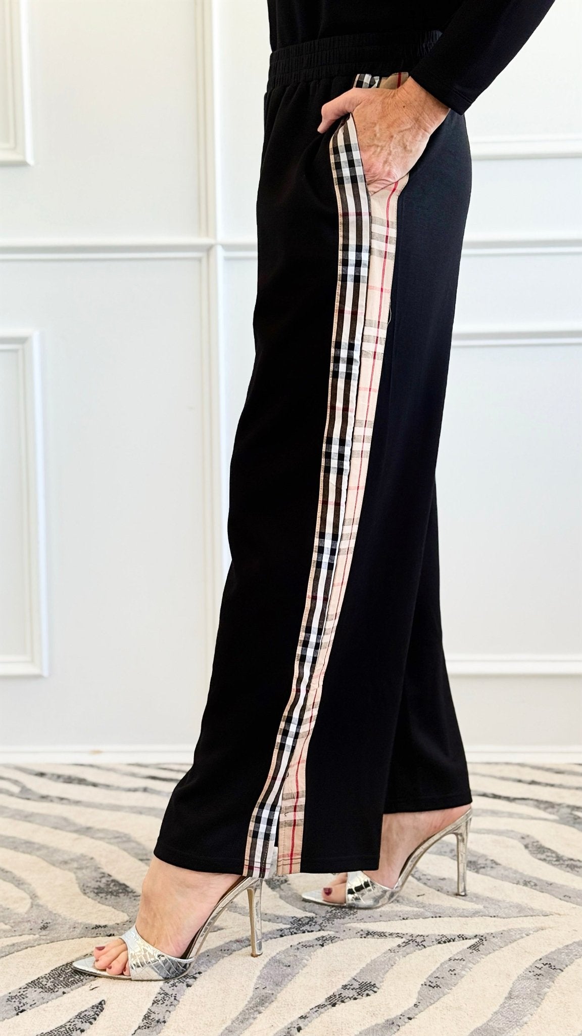City Lines Wander Pants - Black-170 Bottoms-JODIFL-Coastal Bloom Boutique, find the trendiest versions of the popular styles and looks Located in Indialantic, FL