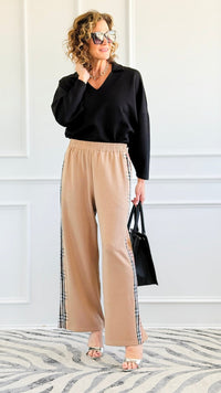 City Lines Wander Pants - Taupe-170 Bottoms-JODIFL-Coastal Bloom Boutique, find the trendiest versions of the popular styles and looks Located in Indialantic, FL