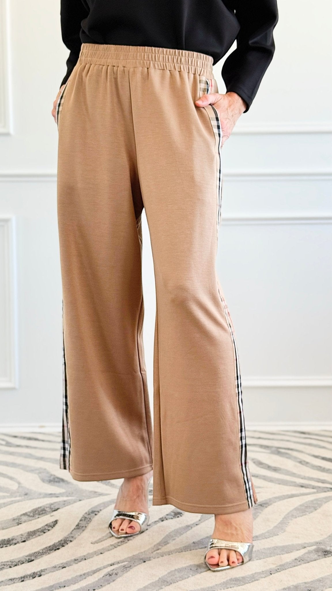 City Lines Wander Pants - Taupe-170 Bottoms-JODIFL-Coastal Bloom Boutique, find the trendiest versions of the popular styles and looks Located in Indialantic, FL