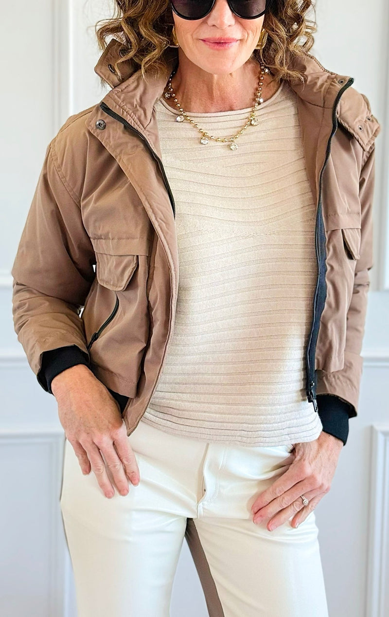 City Scout Hooded Short Puffer-160 Jackets-IRIS-Coastal Bloom Boutique, find the trendiest versions of the popular styles and looks Located in Indialantic, FL