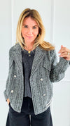 City Signal Bomber Jacket-160 Jackets-mystree-Coastal Bloom Boutique, find the trendiest versions of the popular styles and looks Located in Indialantic, FL