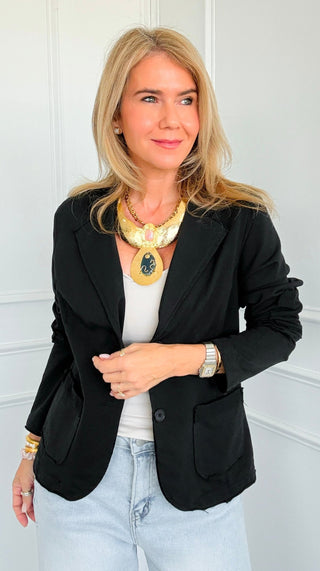City Stroll Italian Blazer- Black