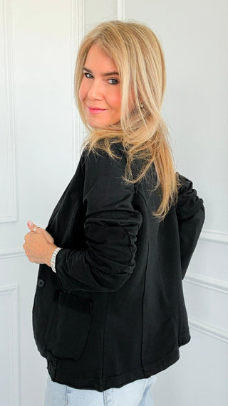 City Stroll Italian Blazer- Black