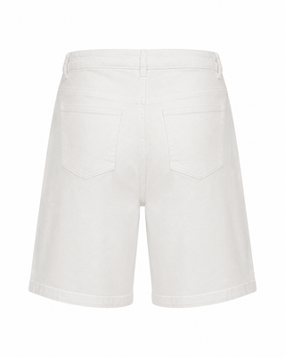 Classic High Waist Bermuda Shorts - White