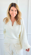 Cloud Nine Knit Sweater - Cream-140 Sweaters-Promesa-Coastal Bloom Boutique, find the trendiest versions of the popular styles and looks Located in Indialantic, FL