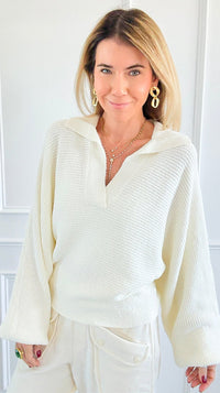 Cloud Nine Knit Sweater - Cream-140 Sweaters-Promesa-Coastal Bloom Boutique, find the trendiest versions of the popular styles and looks Located in Indialantic, FL