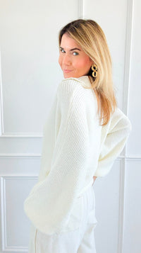 Cloud Nine Knit Sweater - Cream-140 Sweaters-Promesa-Coastal Bloom Boutique, find the trendiest versions of the popular styles and looks Located in Indialantic, FL