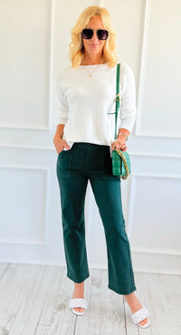 Coastal Breeze Ankle-Flare-Patch Pocket Jeans-190 Denim-Risen-Coastal Bloom Boutique, find the trendiest versions of the popular styles and looks Located in Indialantic, FL