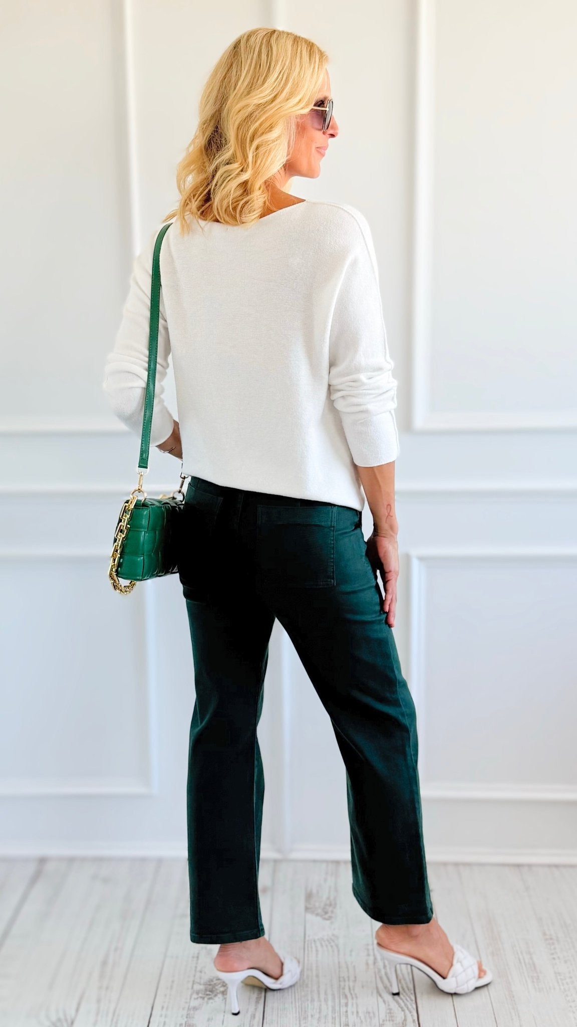 Coastal Breeze Ankle-Flare-Patch Pocket Jeans-190 Denim-Risen-Coastal Bloom Boutique, find the trendiest versions of the popular styles and looks Located in Indialantic, FL