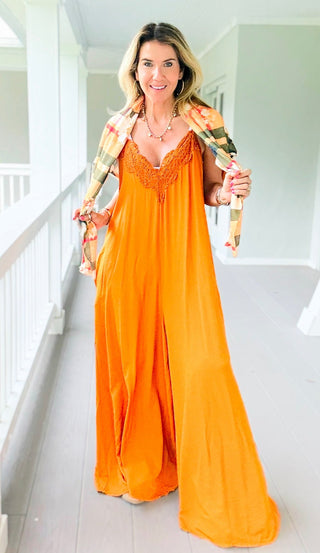 Coastal Daydream Italian Jumpsuit - Golden Mustard