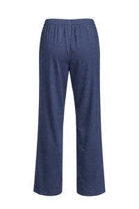 Coastal Grace Wide- Leg Italian Pant- Navy